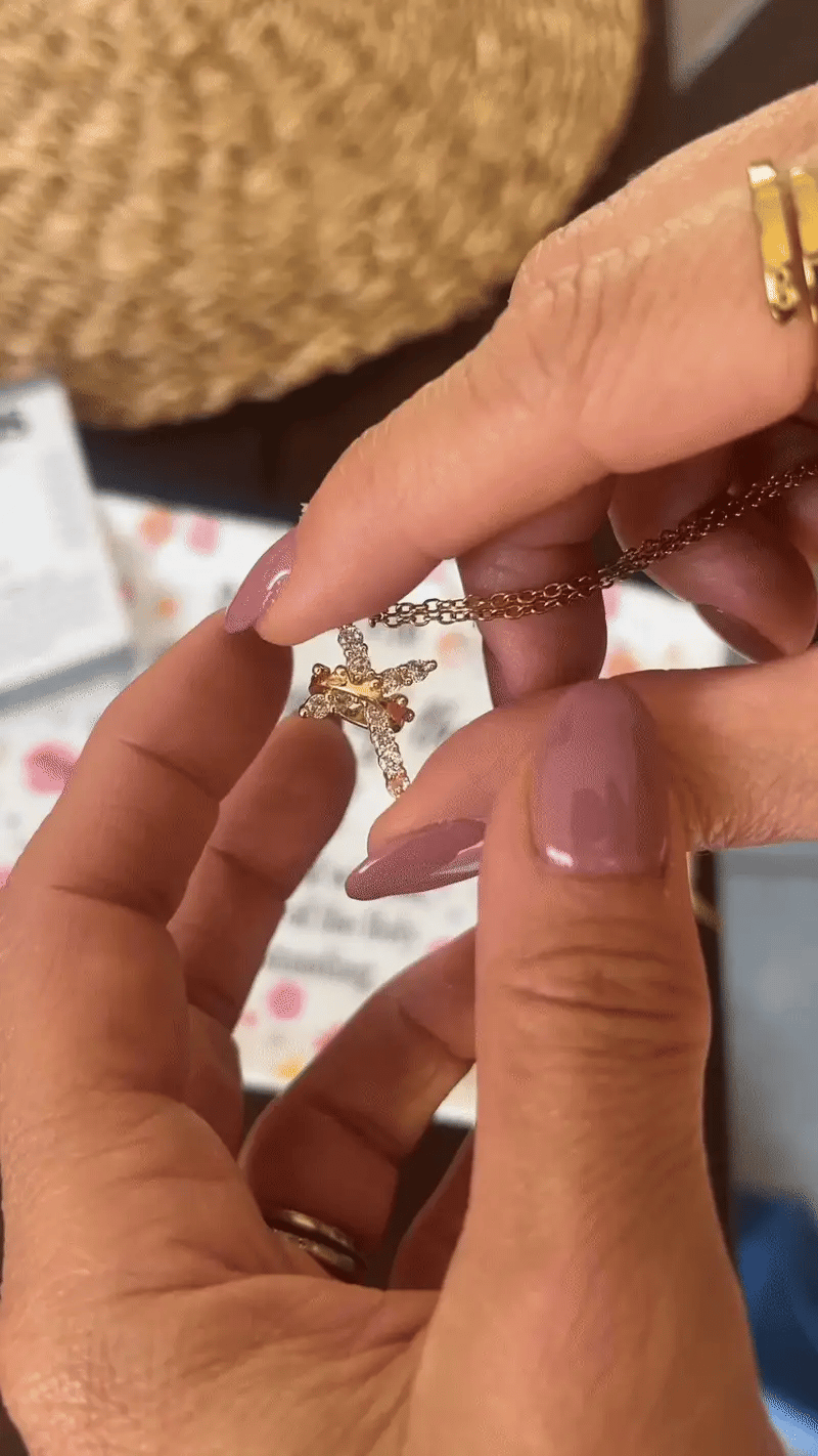 Crowned in Faith Cross Necklace (Gold & Silver)